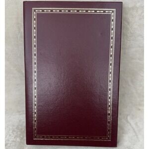 Thompson Unused Genuine Bonded Leather Photo Album Burgundy 3 Ring Vintage